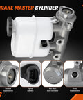 Chevrolet Silverado Suburban GMC Yukon XL 1500 2500 Brake Master Cylinder Replacement Direct Fit Compatible With Cadillac Escalade Aluminum Alloy Body PP Oil Cup EPDM Seals For A Safe Firm Brake Pedal showing aluminum body and PP oil cup