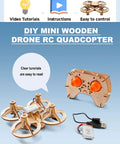 Hands On Wooden Drone Building Kit For Beginners Build Your Own RC Quadrotor With 4 Axis Flight Mini Wood Drone Model and controller