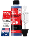 Combustion Leak and Head Gasket Test Kit With 8 Oz Leak Detection Fluid Over 100 Tests Includes Tester and Nozzle Made in USA
