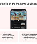 Nest Cam Indoor Wired 3rd Gen Security Camera With Crisp 2K HDR Video And Gemini AI displaying footage on smartphone.