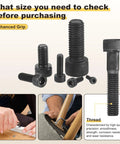 Boss Level 25PC Hex Socket Head Cap Screw Kit With M8 Size 30 35 40 45 50mm Black Steel Fasteners Perfect For Sick DIY Furniture Repair Plumbing Woodworking And Industrial Uses Where You Need Heavy Duty Bolts To Keep Things Down Secure Now. black steel hex socket cap screws shown in multiple sizes for furniture assembly and repair