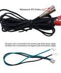 Waterproof NTC probes for Dual LED Digital Thermometer With Fahrenheit Or Celsius Readouts, Wide 4 To 28V DC Power