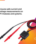 PV Test Leads For Solar PV Systems CAT III Up To 1500V For Safe DC Power Measurement With CM276 IGM Clamp Meter Durable Insulated