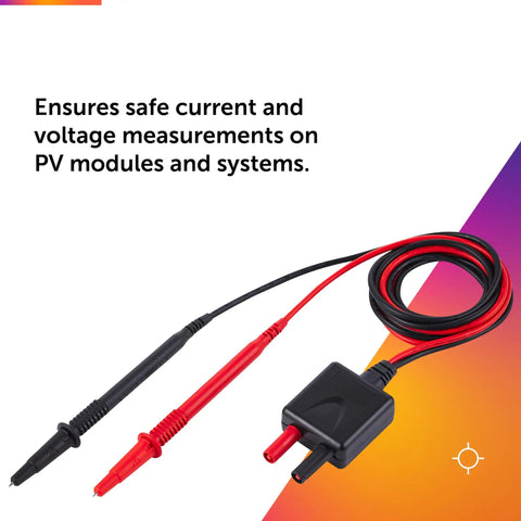 PV Test Leads For Solar PV Systems CAT III Up To 1500V For Safe DC Power Measurement With CM276 IGM Clamp Meter Durable Insulated