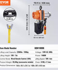 1 Ton Electric Chain Hoist Workhorse With 10 Ft Lift Height And 10 Ft Per Minute Speed 120V Single Phase Overhead Crane