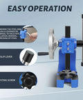 1 Ton Arbor Press With Ratchet Leverage And Handwheel 5.5 Inch Max Height Desktop Punch Press for easy operation in metalwork.