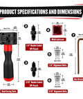 YIYITOOLS 7-piece brake line flaring kit for 1/4 and 3/16 in tubing; dual flaring tool and lubricant.