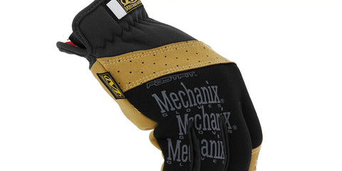 Side view of Material4X FastFit Leather Work Gloves For Tough Jobs, Abrasion Resistant, Breathable, Size Large