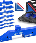 Pro Grade Woodworking Setup Blocks Kit With 0.001 Inch Accuracy, 8 Aluminum Router Table Setup Bars And Height Gauge
