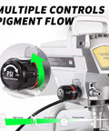 Pro Grade Airless Paint Sprayer Packing A Beefy 950W Motor And Blazing 3300 Psi Output on pressure control knob with hose.