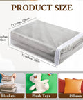 50 Pack Clear Zippered Storage Bags 15x11x4 Inches For Clothes Sheets Blankets Fabrics PVC Vinyl See Through Organizer Bags