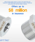 Top Shelf Stainless Steel 316 Hex Bushing Reducer Fitting One Inch Male To One Half Female Npt Pipe Connector Marine Fuel Water Line Bulk Pack Of 120 Built Bad with insurance info.