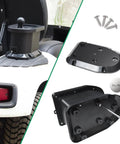 Slick Universal Golf Cart Ball Washer And Club Cleaner Kit with tough nylon strands installed on a golf cart.