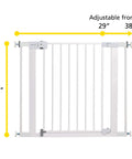 No Sweat Easy Install Baby Gate For Doorways With Auto Close Magnetic Latch Pressure Mounted No Drilling Fits 29 To 38 Inches