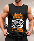 Men's Tank Top With Motorcycle Mechanic Design, 100 Percent Cotton Sleeveless Shirt, lightweight gym undershirt for hot summer days.