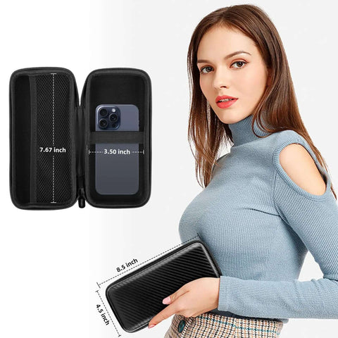 Hella Compact Travel Electronics Organizer And Charger Pouch For Cables Devices And Tech Accessories, 8.5x4.5 inches, EVA material.