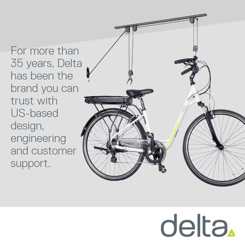Ceiling Bike Hoist Pro Two Pack Hassle Free Assembly And Preassembled Bike Hangers For Garage Storage Holds Up To 100 Lbs Auto Locking