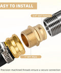 Brass Garden Hose Adapter Three Quarters GHT Female To One NPT Male Swivel Connector Reducer For Outdoor Irrigation And Watering Systems No Fuss Leak Free Quick Fit Heavy Duty Hook Up Fits Most Hoses Sprinklers And Tools, 3/4" GHT female to 1" NPT male