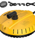 Automatic 115V Submersible Pool Cover Pump For Easy Water Removal From Pool Covers Hot Tubs Ponds And Fish Tanks With 25Ft Cord And 2 Adapters Activates At 1.5 Inches And Shuts Off At 0.39 Inches No Fuss, shown with accessories including cord and adapters.