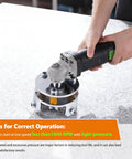 5 Inch Bush Hammer Tool For Coating Removal And Concrete Texturing, Fits Low Speed Angle Grinders And Polishers, 5/8-11 Threaded Arbor With M14 Converter, Ideal For Roughening Surfaces Under 1000 RPM, used on concrete