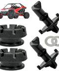 Hood Latch Toggle And Grommet Kit For Polaris RZR 570 800 S XP 900 2 Pack Built With ABS And Rubber, shown with off-road vehicle