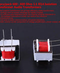 Ten Pack 600 Ohm 1 To 1 Isolation Transformers For Audio Applications, EI14 Core, Stable Lead-Free Components, Tight Coupling