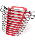 11 Piece 45 Degree Offset Box End Wrench Set With Holder Spanning 6 To 32 Millimeter Sizes For Tight Spots Auto Work And Home Repairs