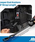 10' strap length bed mounted retractable tie-down straps on Chevy Silverado factory anchor