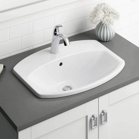 Alteo Single Handle Bathroom Sink Faucet For Single Hole Or Centerset Install, Includes Metal Drain, Polished Chrome Finish