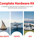 Complete Hardware Kit for Heavy Duty 125A MRBF Terminal Fuse Block For 58V DC Systems Featuring Single M8 Stud for RVs and boats.