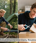 Two Pack Pruning Shears With Stainless Steel Blades, Low-Friction Nonstick Cut, used for camping and cutting cardboard boxes.