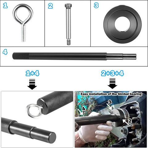 Gimbal Bearing Installer And Engine Alignment Tools Set Pro Grade For Mercruiser OMC Yamaha Bravo Alpha Sterndrive 89 92 components