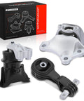 Heavy Duty Engine Motor And Transmission Mount Kit With Rock Solid Torque Strut For Honda Civic 2006 2011 L4 Hybrid Automatic CVT, three pieces displayed.