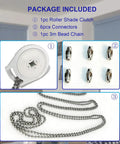 Roller Shade Clutch Repair Kit With 10ft 3m Ball Bead Chain 4.5mm And 6 Connectors for Roller Shades Universal 1.5 Inch Tube