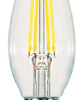 24 Pack Dimmable 5.5W Clear LED C11 Light Bulbs 3000K Soft White Dope Candelabra Base 60W Equivalent Energy Efficient