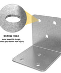 Heavy Duty 40 Piece Metal Corner Braces L Brackets 2x2 Inch For Wood Furniture Home Projects, showing detailed screw hole design