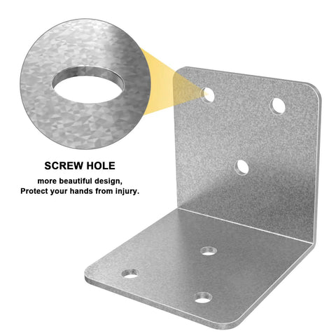 Heavy Duty 40 Piece Metal Corner Braces L Brackets 2x2 Inch For Wood Furniture Home Projects, showing detailed screw hole design