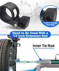 Universal Inner Tie Rod Hex Wrench And Removal Tool 27 To 42mm for cars trucks motorcycles shown with toothed anti-slip design