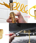 3/8 Inch Natural Gas Quick Connect Fittings, 100 Percent Solid Brass LP Gas Propane Hose Quick Disconnect Kit in use