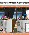 Biometric Cable Lock With Fingerprint And Bluetooth App Control For Fridges Cabinets And Lockers 14.9 Inch demonstration