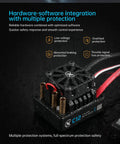 Powerful Sensorless Brushless ESC For RC Cars, 2-3S LiPo Compatible, 60A Continuous Current with hardware-software protection