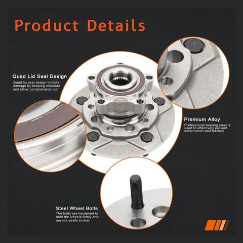 Front Wheel Hub And Bearing Assembly For Ford Transit 2013 2014 2015 2016 2017 2018 5 Lug With ABS Replacement plug play install