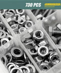 All Purpose Hex Bolt Kit M6 M8 M10 In 304 Stainless Steel, 1650 Piece Fastener Set For DIY Projects, Auto, Garage And Home Repairs, Heavy Duty Hardware Essentials with hex nuts and washers