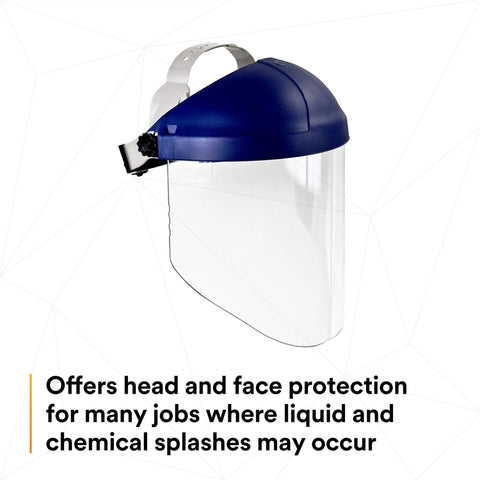H8A Ratchet Headgear System With W96 Clear Propionate Faceshield For Liquid Splash And Molten Metal Protection ANSI Z87