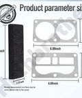 Valve Plate And Head Gasket Kit With 265-17 Air Filter For Air Compressors, Includes 5140118-79 Valve Plate Gasket, 5140118-80 Z-CAC-291-1 Head Gasket, 265-17 Filter, Fits Craftsman Porter Cable Air Compressors, Stops Crankcase Leakage, showing size dimensions with labels.