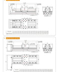 80mm Screw Slide Table With Dual Rails For CNC Motion, Slick Ball Screw Linear Module, Rock Solid 30kg Load Capacity, Long Stroke Up To 1000mm, 20mm Lead, NEMA Stepper Ready, Precise Cross Rail Motion For Milling And Laser Work, dimension drawing