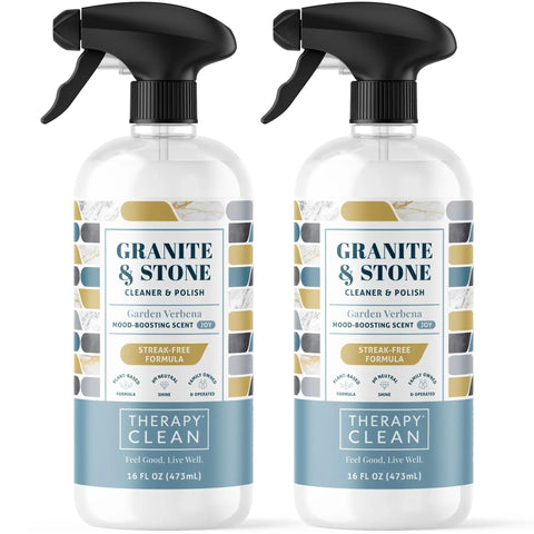 Granite Cleaner And Polish Two 16 Ounce Bottles Pro Grade Formula For Marble Soapstone Quartz Quartzite Slate Limestone Corian