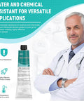 Go-To Food Grade Silicone Grease For High Vacuum And Seals Waterproof And Chemical Resistant High Temperature Tolerant From -40 F To 400 F Ideal For O-Rings Valves And Sealing Rubber And Plastic Components 5.3 Oz Tube Low Volatility displayed with a professional in a white coat.