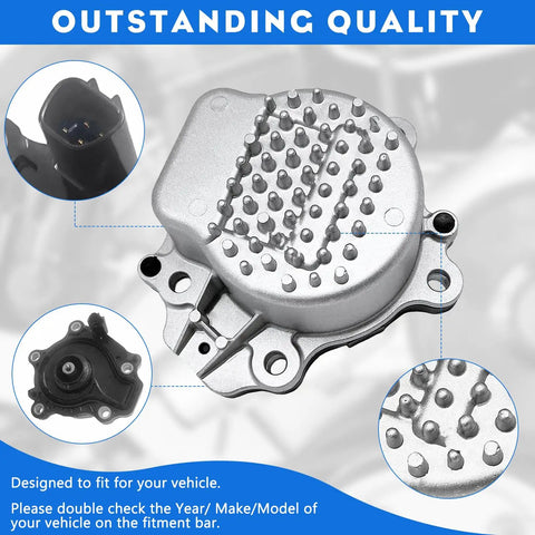 Rock Solid Plug And Play Electric Water Pump Direct Fit For 2016 To 2021 Toyota Prius And 2016 To 2020 Corolla 1.8L top view with connectors.