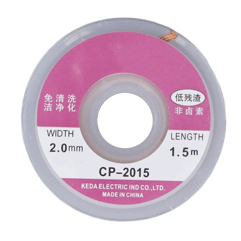 Desoldering Wick Set 5Pcs Red Copper Solder Wick For PCB Desoldering spool 2.0mm width 1.5m length